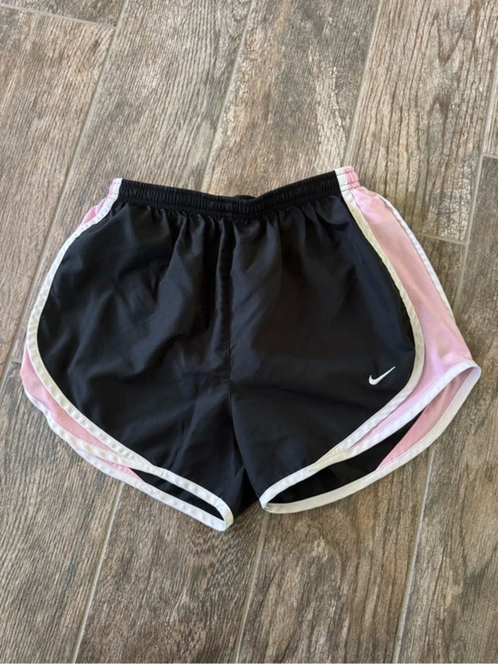 Nike Women's Tempo DriFit lined Black and Pink Athletic Shorts